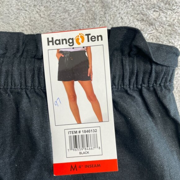 NEW Hang Ten Women's M Black Linen & Rayon Shorts - Picture 7 of 8